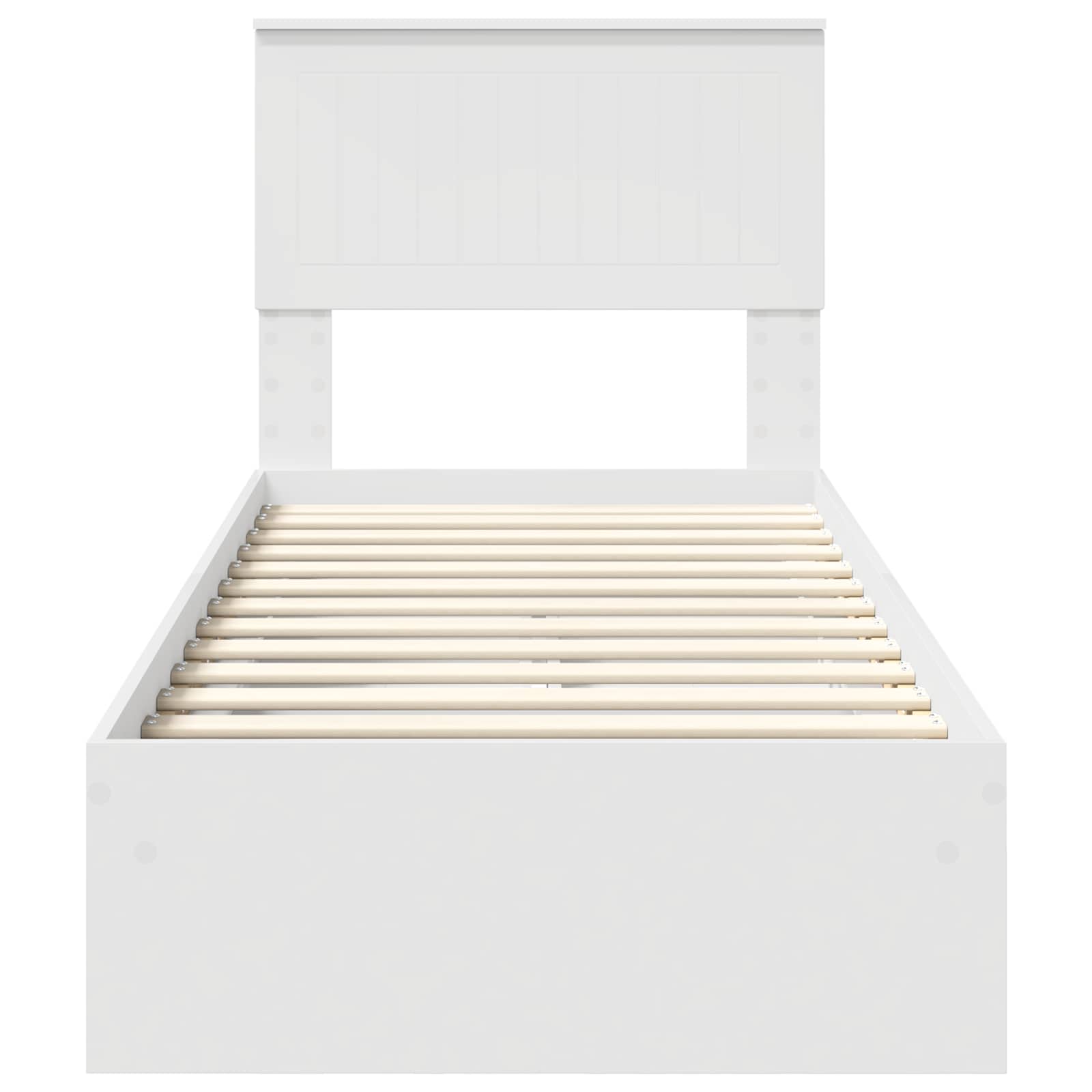 Letto con Contenitore Bianco 75 x 190 cm Legno multistrato | homemem39