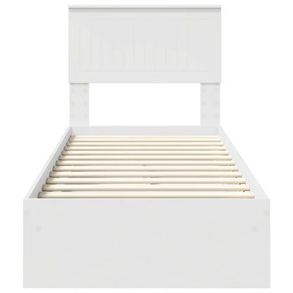 Letto con Contenitore Bianco 75 x 190 cm Legno multistrato | homemem39