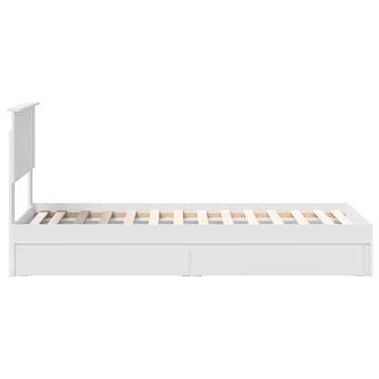 Letto con Contenitore Bianco 75 x 190 cm Legno multistrato | homemem39