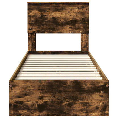 Letto con Contenitore Rovere fumé 75 x 190 cm Legno multistrato | homemem39