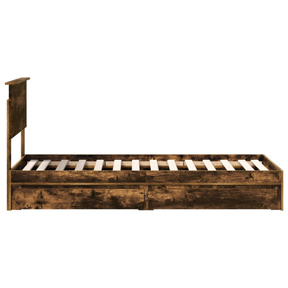 Letto con Contenitore Rovere fumé 75 x 190 cm Legno multistrato | homemem39