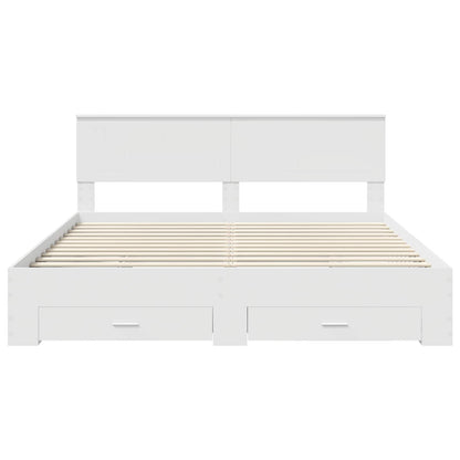 Struttura del letto Bianco 180 x 200 cm Legno ingegnerizzato | homemem39