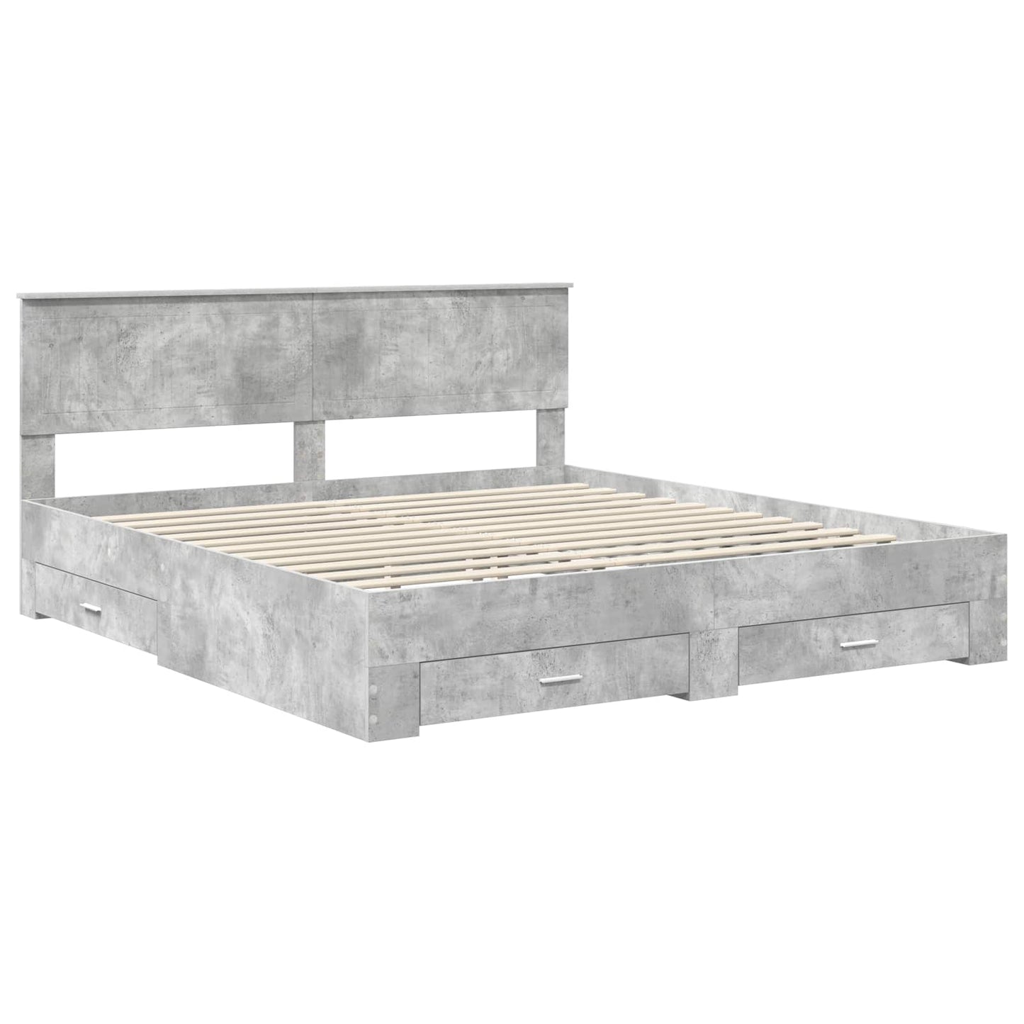 Struttura del letto con cassetto Grigio Cemento 180 x 200 cm | homemem39