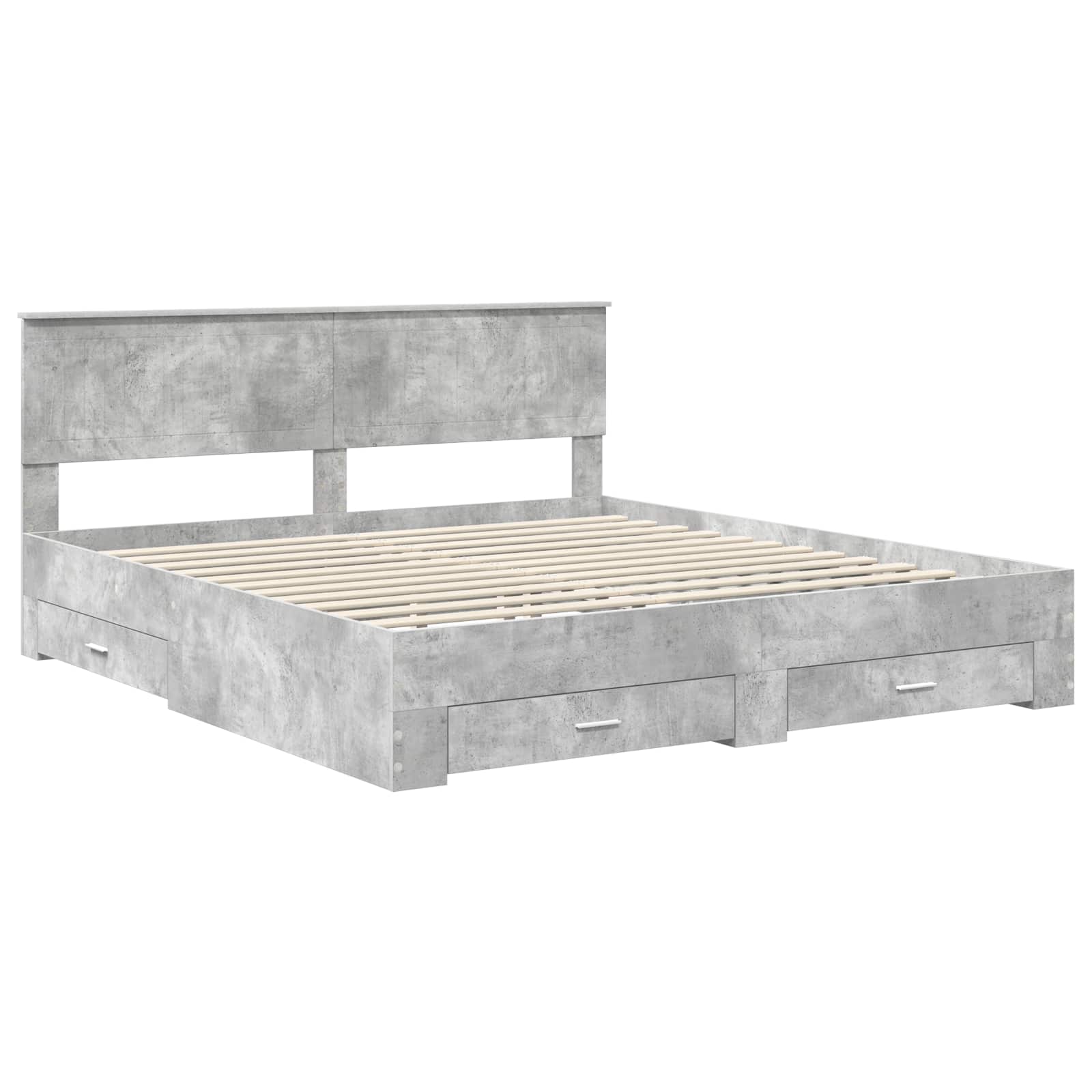 Struttura del letto con cassetto Grigio Cemento 180 x 200 cm | homemem39
