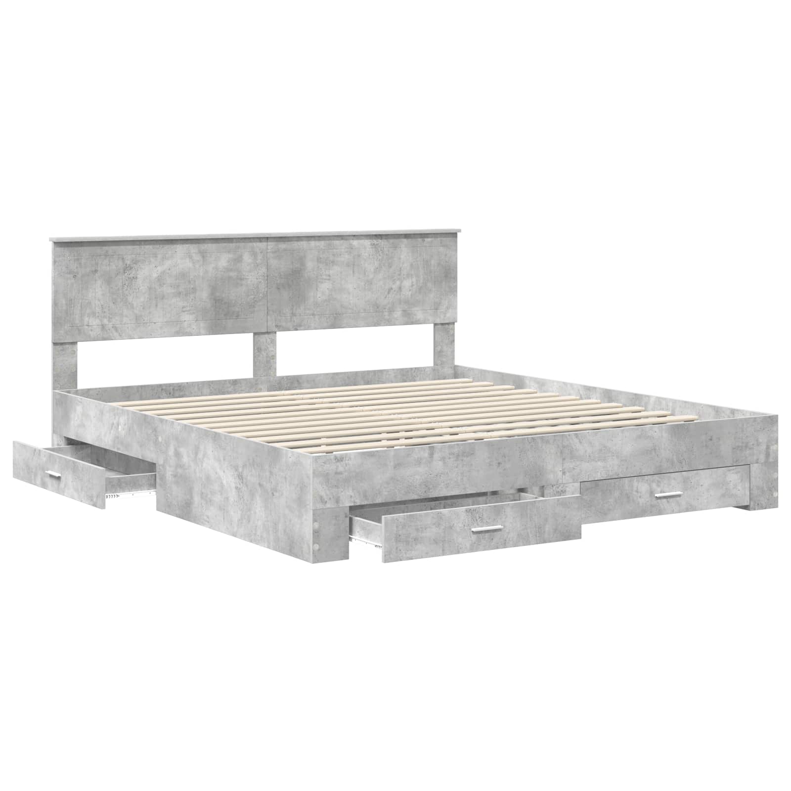 Struttura del letto con cassetto Grigio Cemento 180 x 200 cm | homemem39