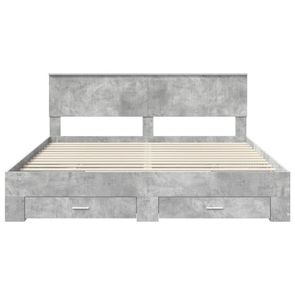 Struttura del letto con cassetto Grigio Cemento 180 x 200 cm | homemem39