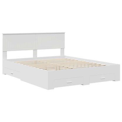 Struttura del letto Bianco 160 x 200 cm Legno ingegnerizzato | homemem39