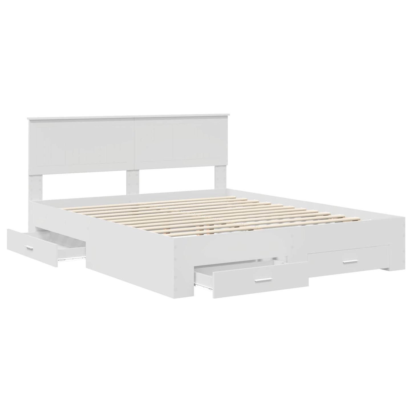 Struttura del letto Bianco 160 x 200 cm Legno ingegnerizzato | homemem39