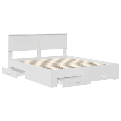 Struttura del letto Bianco 160 x 200 cm Legno ingegnerizzato | homemem39