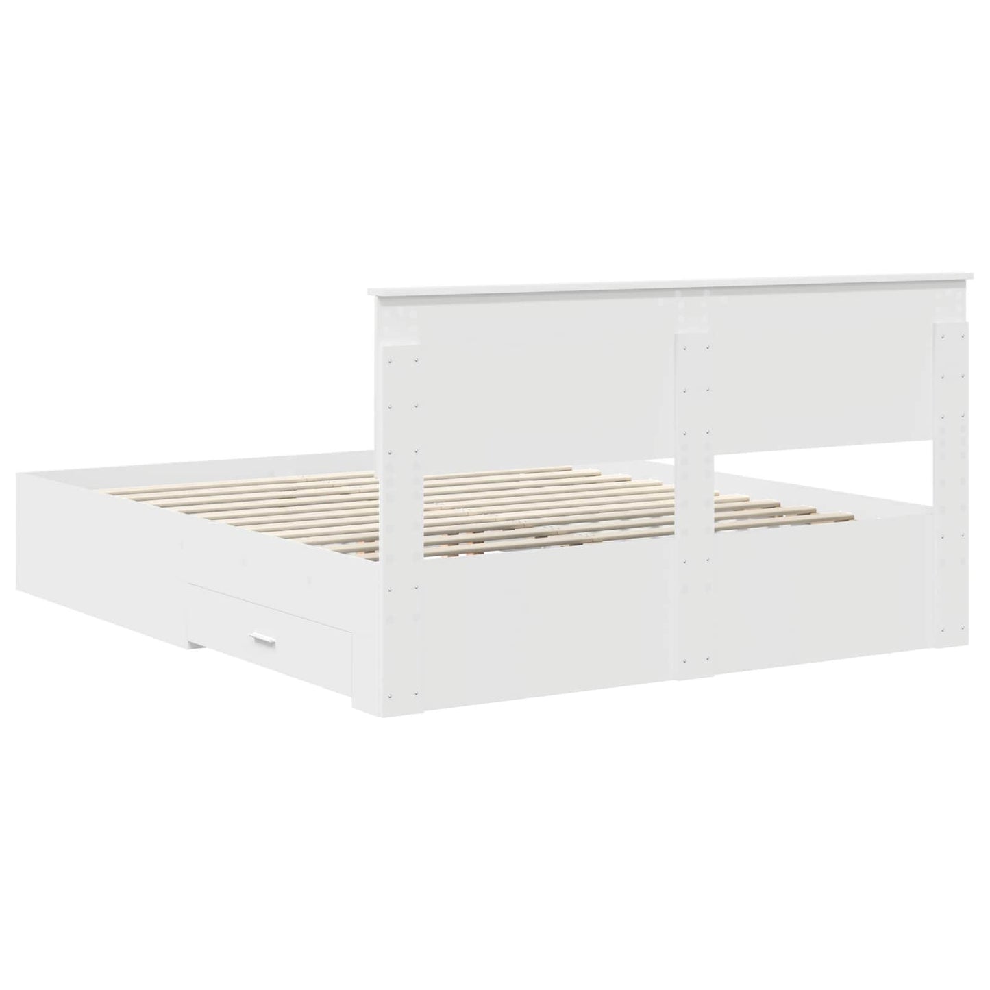 Struttura del letto Bianco 160 x 200 cm Legno ingegnerizzato | homemem39