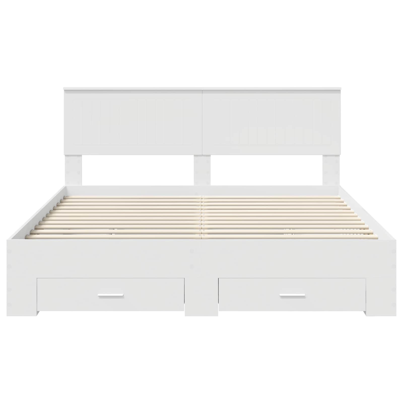 Struttura del letto Bianco 160 x 200 cm Legno ingegnerizzato | homemem39