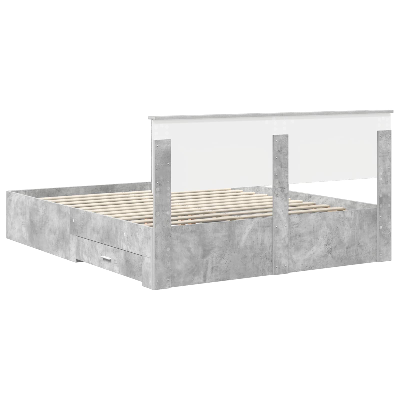 Struttura del letto con cassetto Grigio Cemento 160 x 200 cm | homemem39