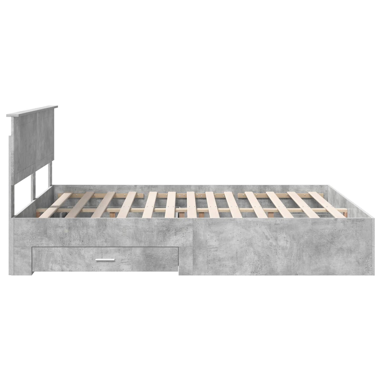 Struttura del letto con cassetto Grigio Cemento 160 x 200 cm | homemem39