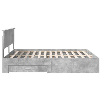 Struttura del letto con cassetto Grigio Cemento 160 x 200 cm | homemem39