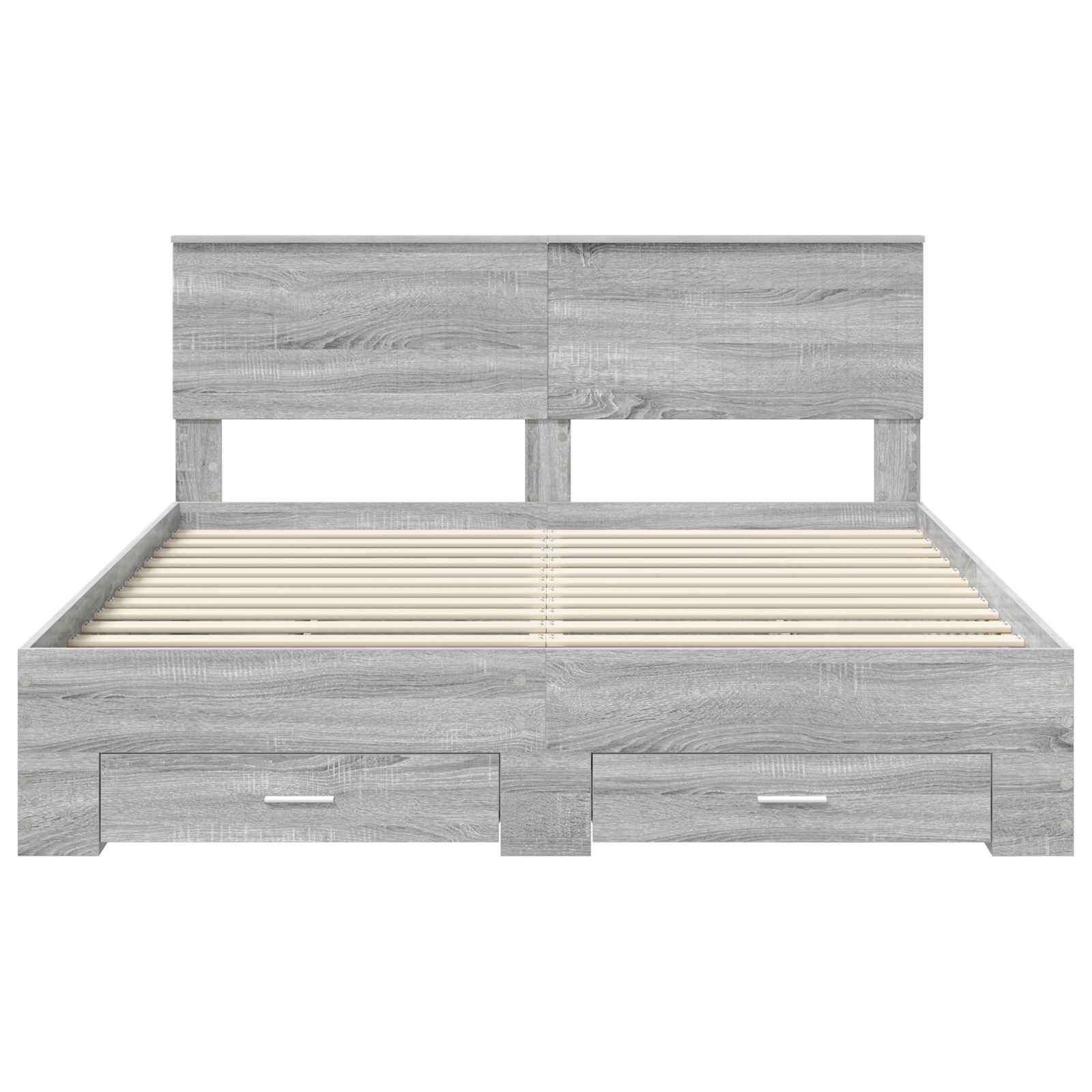 Struttura del letto con cassetto Sonoma grigio 160 x 200 cm | homemem39