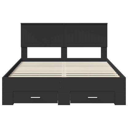 Struttura del letto Nero 140 x 200 cm Legno multistrato