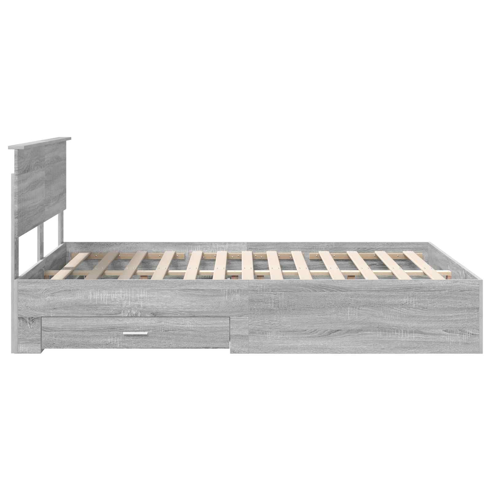 Struttura del letto con cassetto Sonoma grigio 140 x 200 cm | homemem39