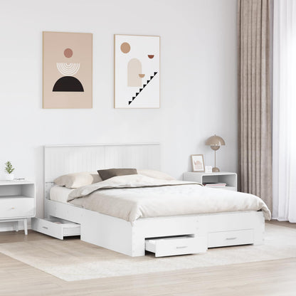Struttura del letto Bianco 140 x 190 cm Legno ingegnerizzato | homemem39