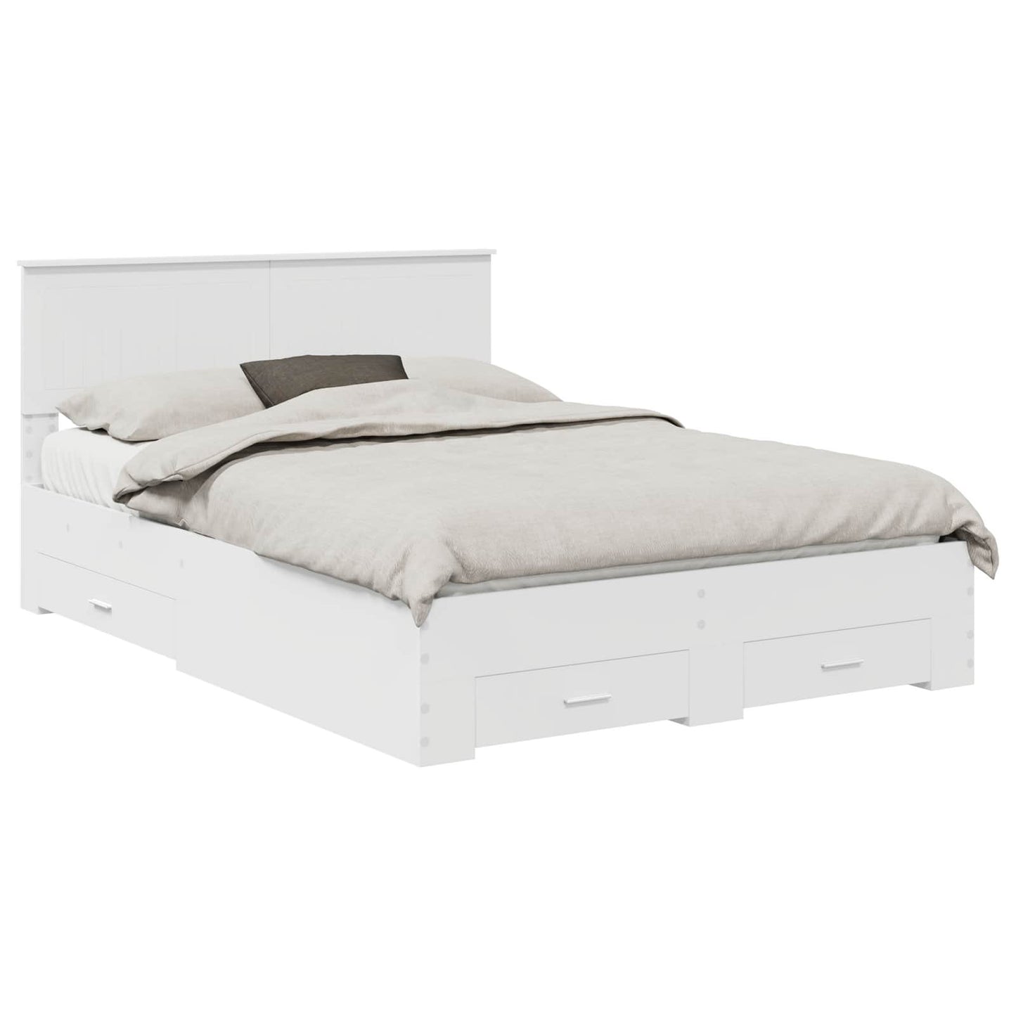 Struttura del letto Bianco 140 x 190 cm Legno ingegnerizzato | homemem39