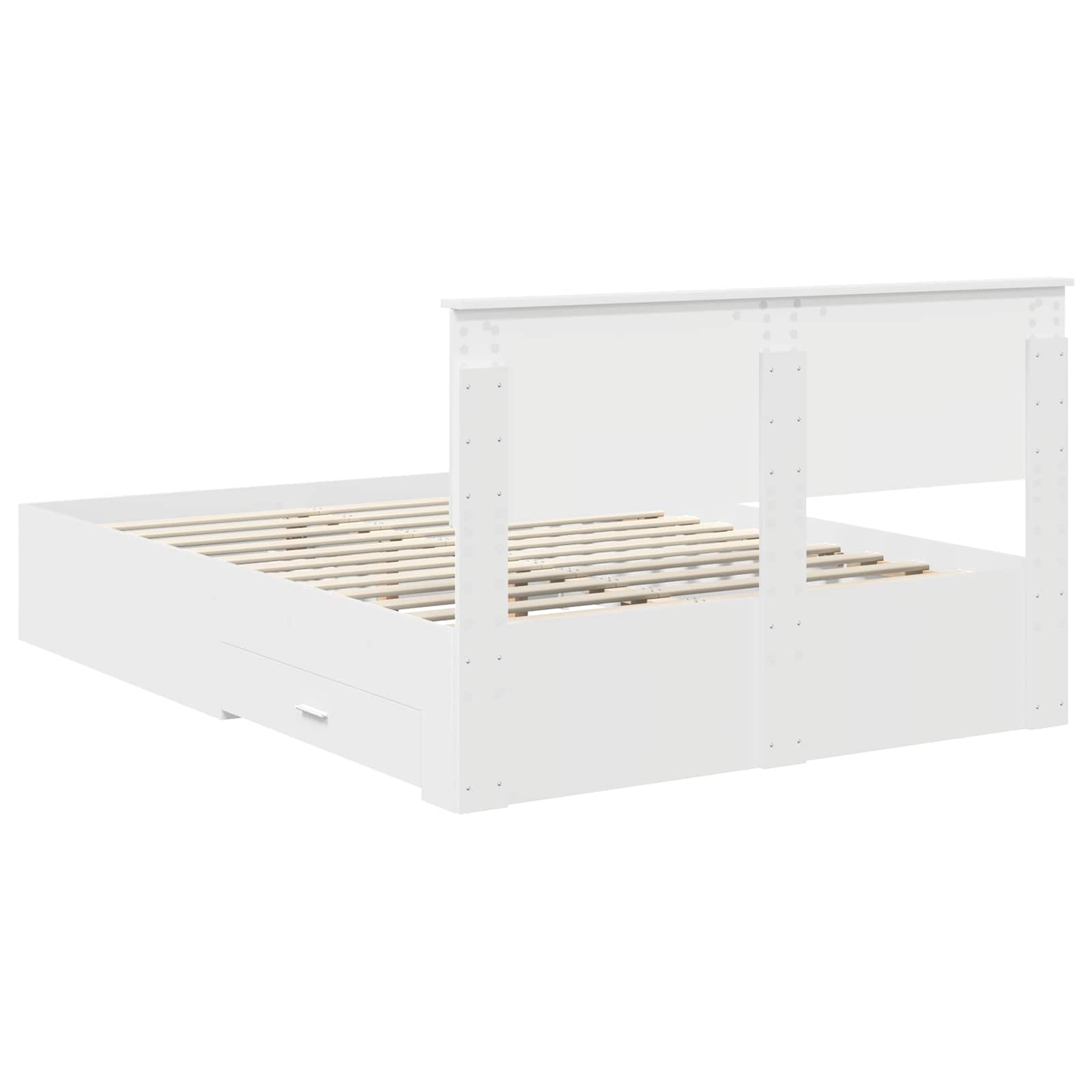 Struttura del letto Bianco 140 x 190 cm Legno ingegnerizzato | homemem39