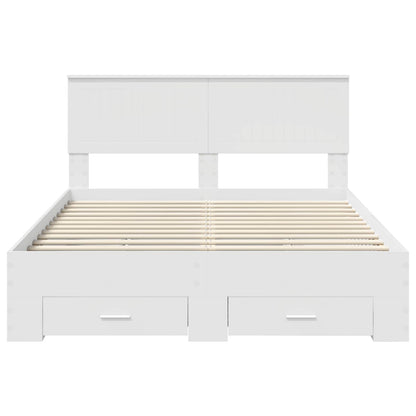 Struttura del letto Bianco 140 x 190 cm Legno ingegnerizzato | homemem39