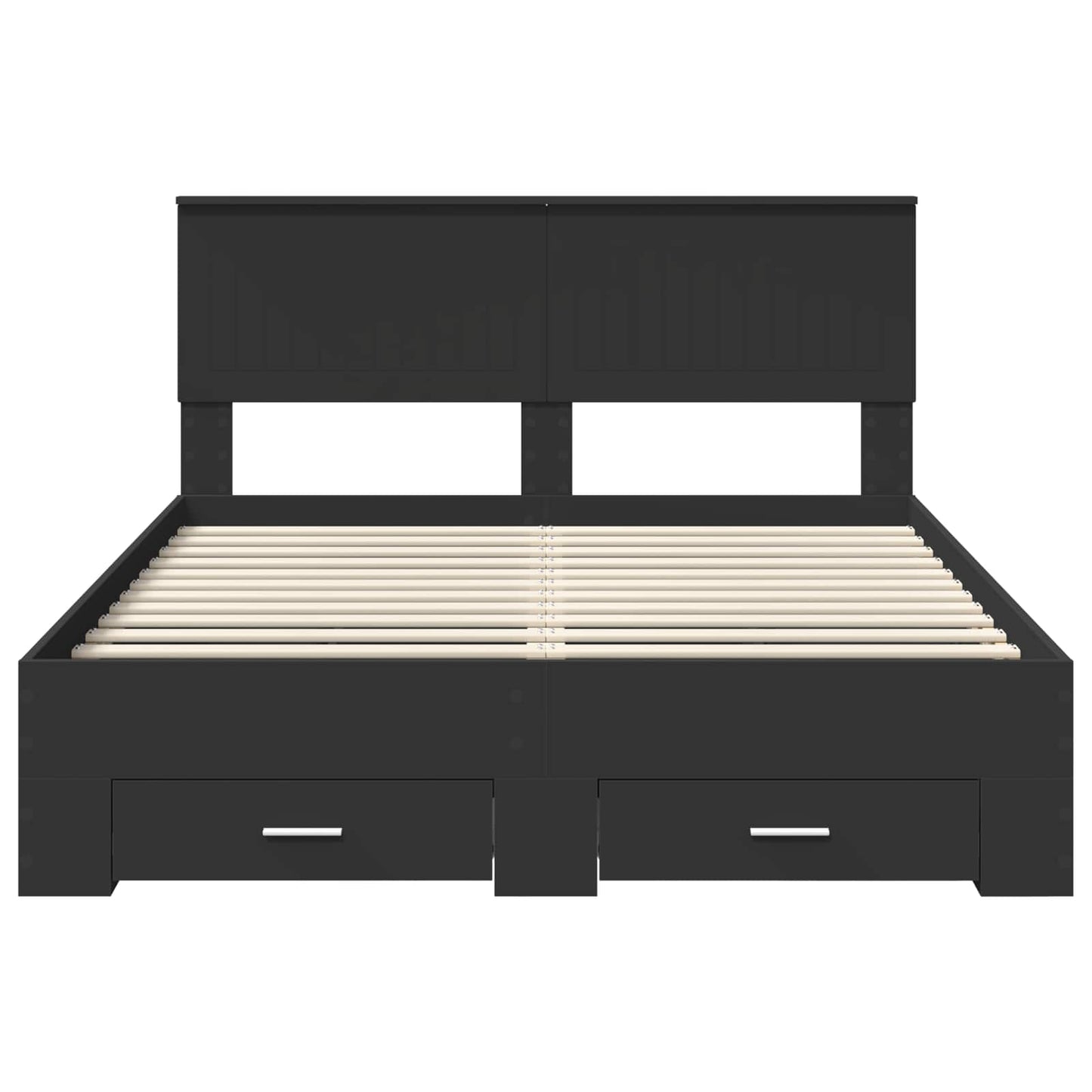 Struttura del letto Nero 140 x 190 cm Legno multistrato