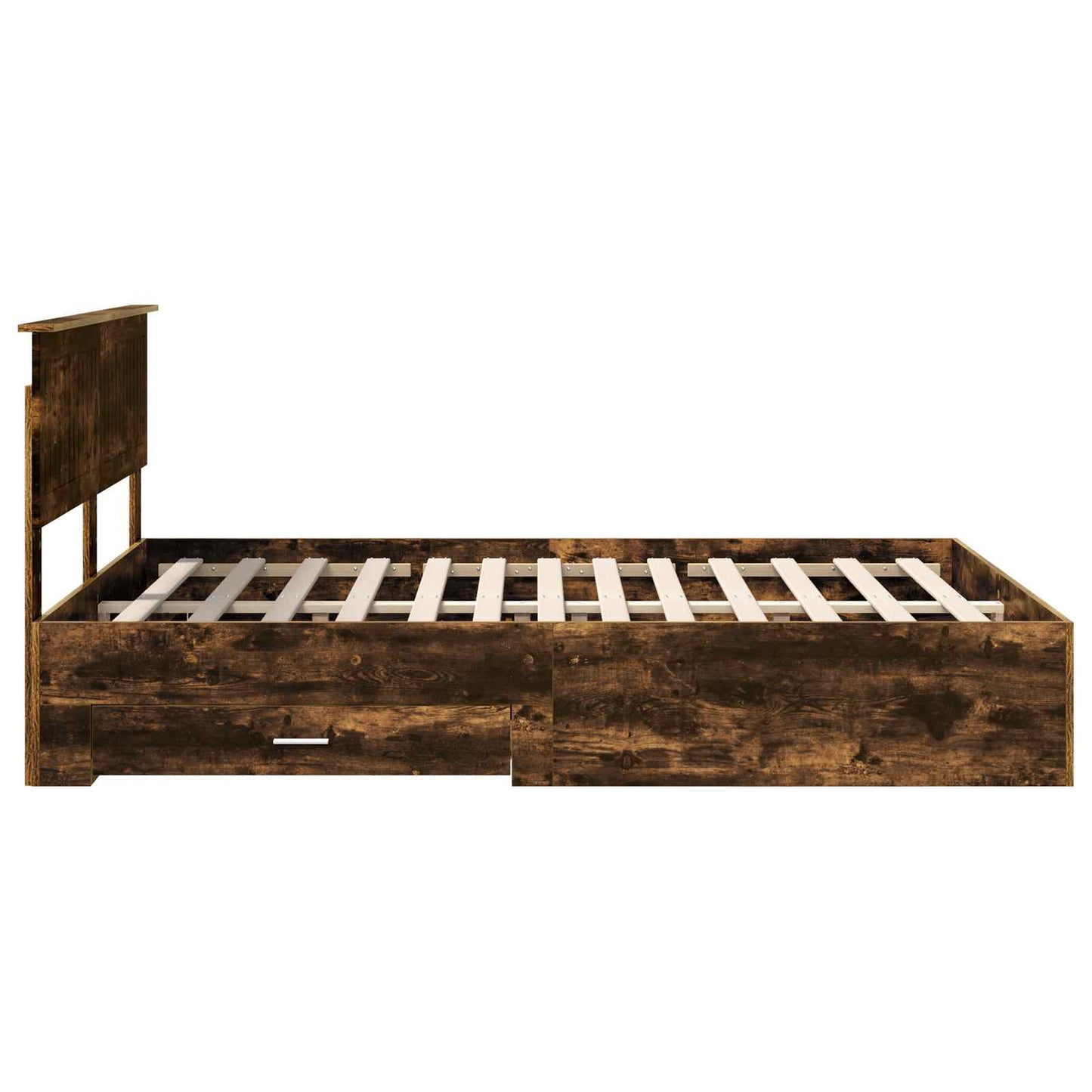 Struttura del letto con cassetto Rovere Fumo 140 x 190 cm | homemem39