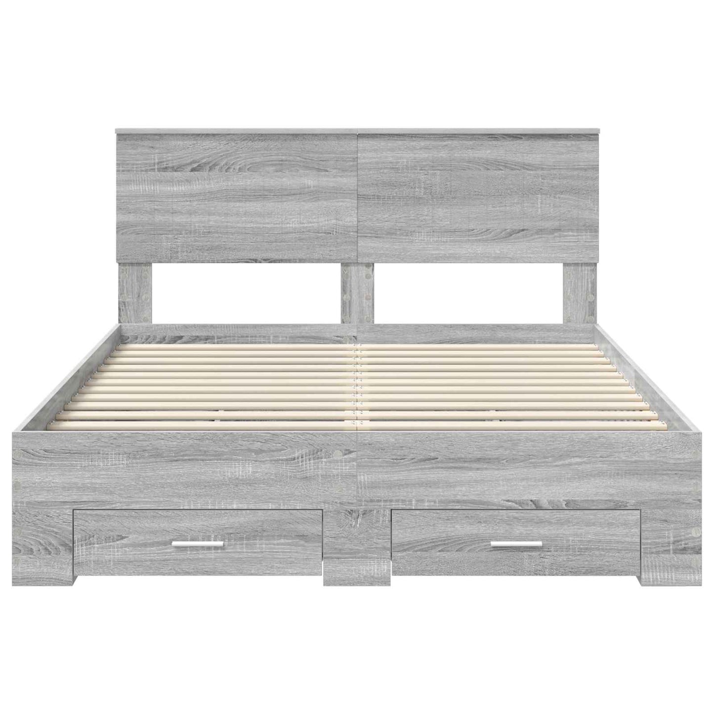 Struttura del letto con cassetto Sonoma grigio 140 x 190 cm | homemem39