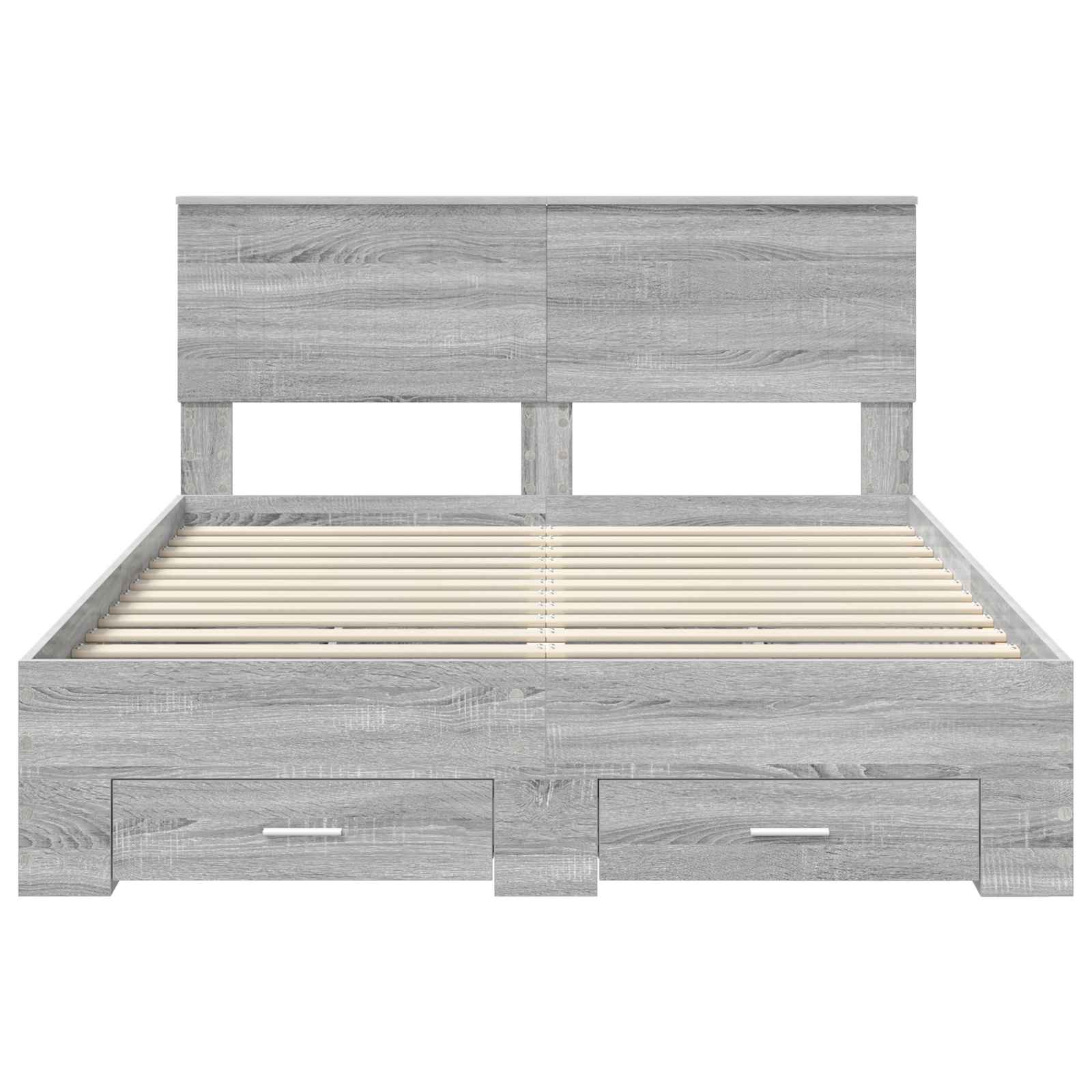 Struttura del letto con cassetto Sonoma grigio 140 x 190 cm | homemem39