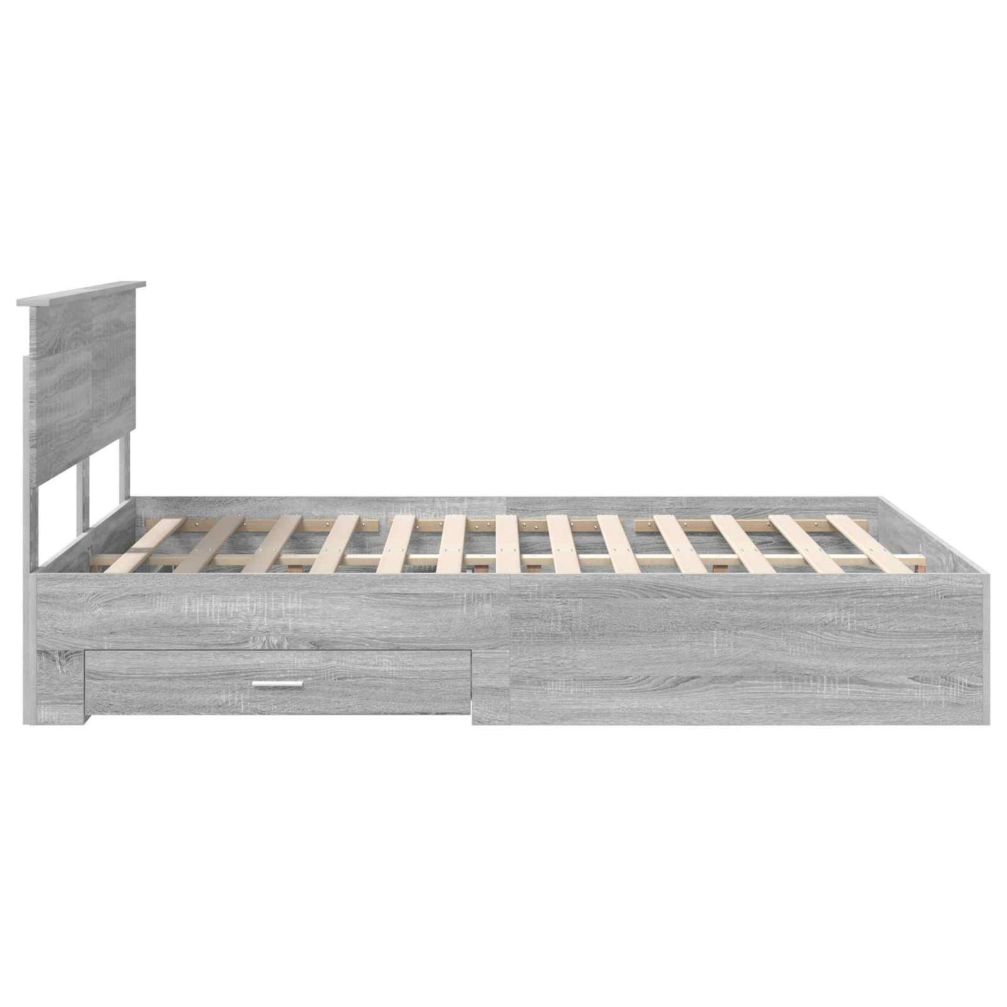 Struttura del letto con cassetto Sonoma grigio 140 x 190 cm | homemem39