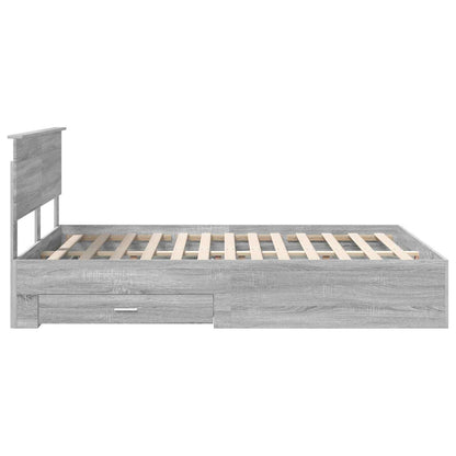 Struttura del letto con cassetto Sonoma grigio 140 x 190 cm | homemem39