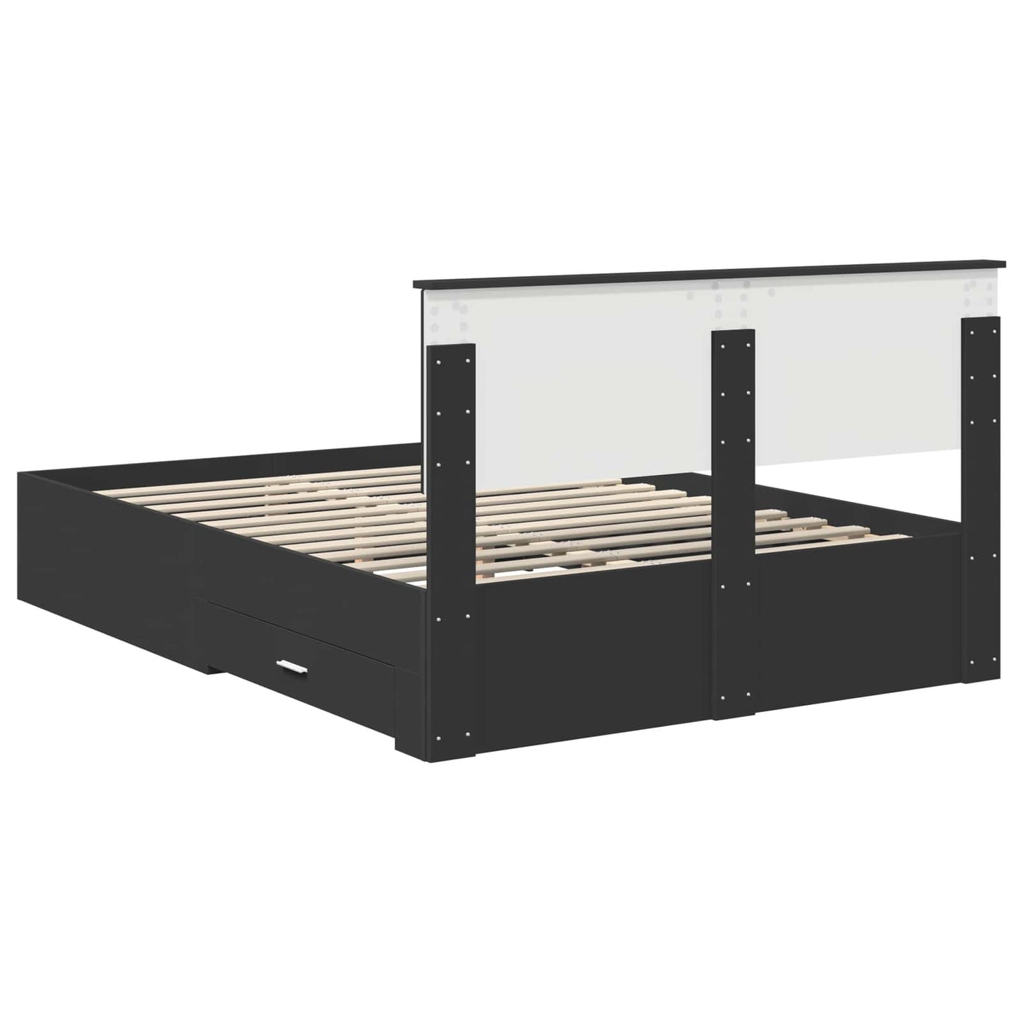 Struttura del letto Nero 135 x 190 cm Legno ingegnerizzato | homemem39