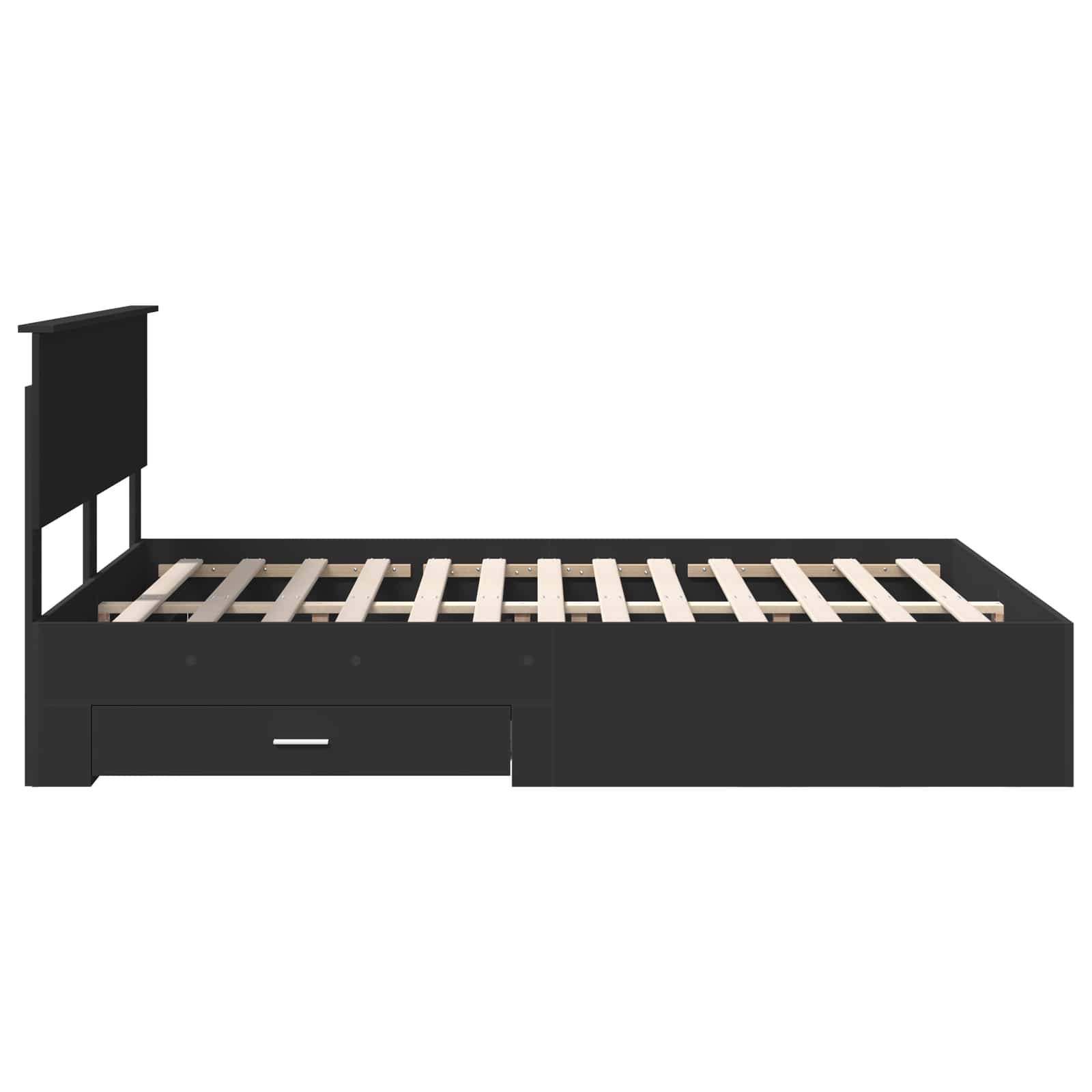 Struttura del letto Nero 135 x 190 cm Legno ingegnerizzato | homemem39