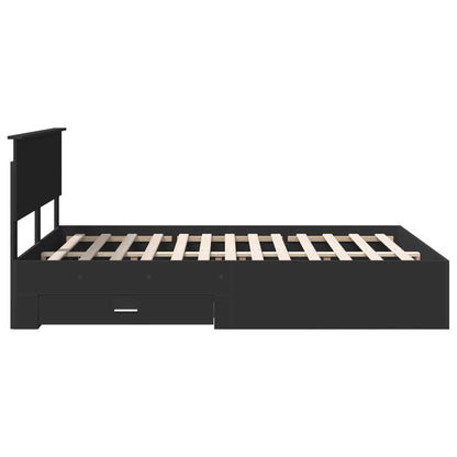 Struttura del letto Nero 135 x 190 cm Legno ingegnerizzato | homemem39