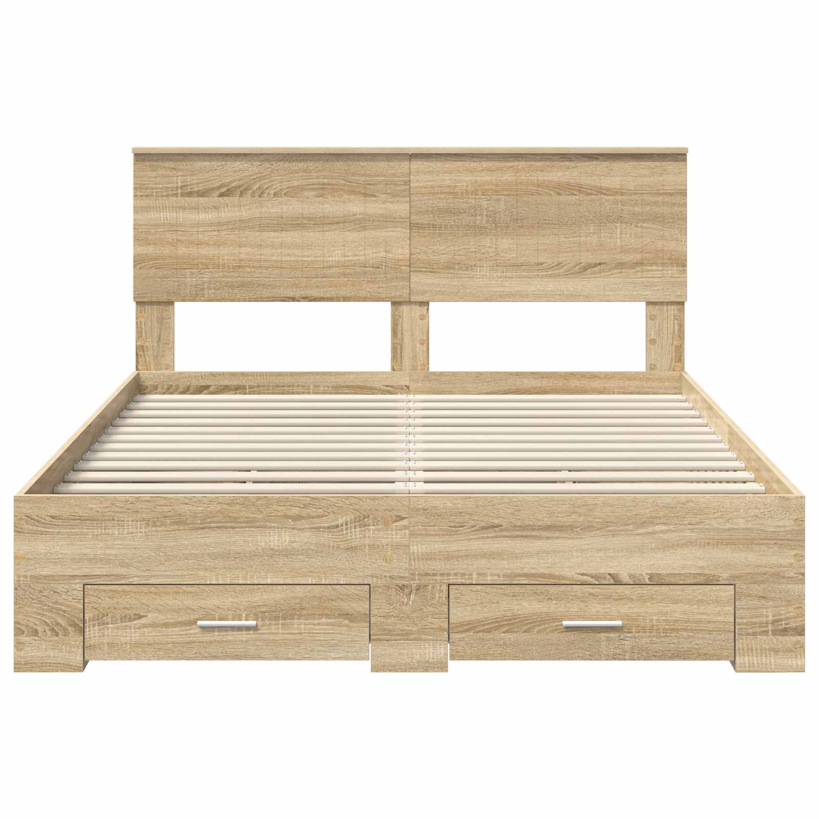 Struttura del letto con cassetto Rovere Sonoma 135 x 190 cm | homemem39