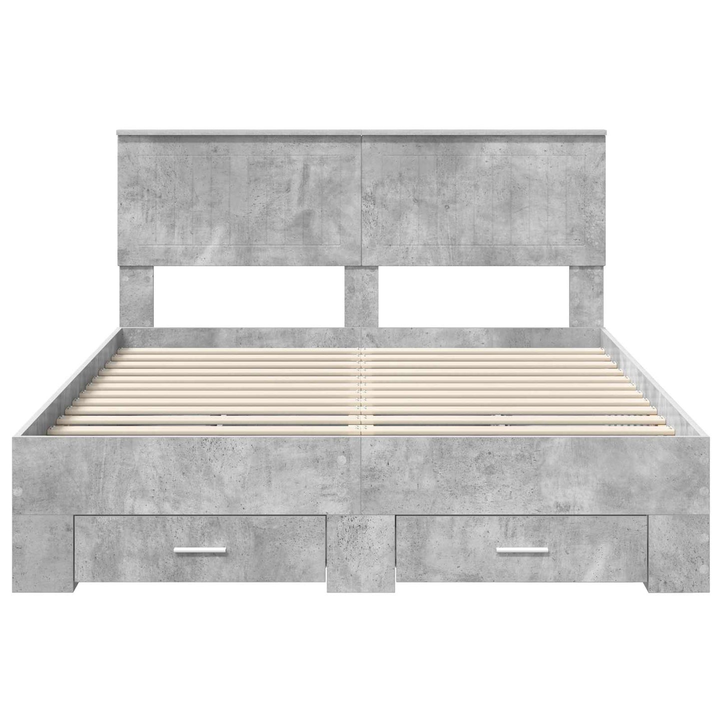 Struttura del letto con cassetto Grigio Cemento 135 x 190 cm | homemem39