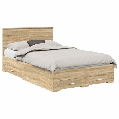 Struttura del letto con cassetto Rovere Sonoma 120 x 200 cm | homemem39
