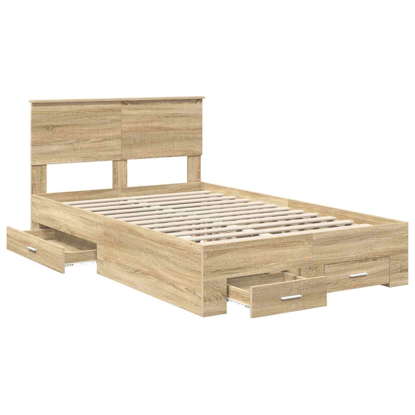 Struttura del letto con cassetto Rovere Sonoma 120 x 200 cm | homemem39