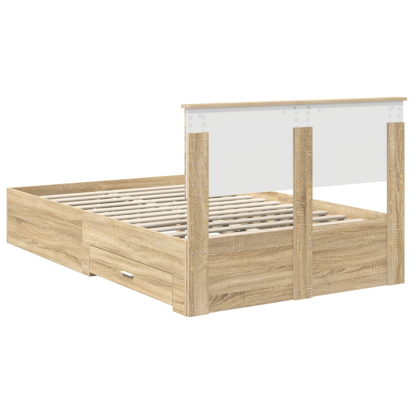 Struttura del letto con cassetto Rovere Sonoma 120 x 200 cm | homemem39