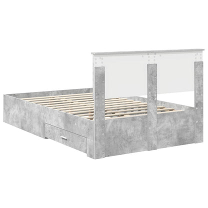 Struttura del letto con cassetto Grigio Cemento 120 x 200 cm | homemem39
