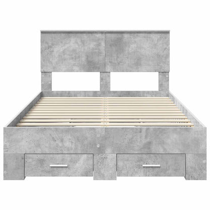 Struttura del letto con cassetto Grigio Cemento 120 x 200 cm | homemem39