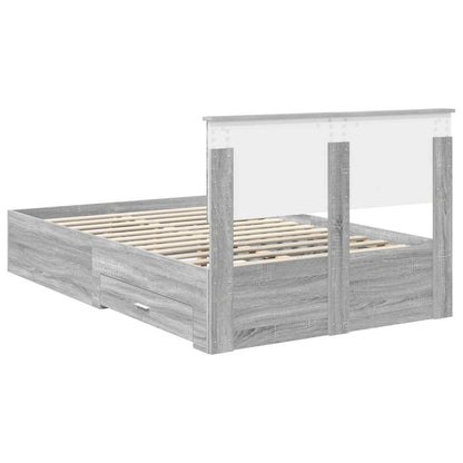 Struttura del letto con cassetto Sonoma grigio 120 x 200 cm | homemem39