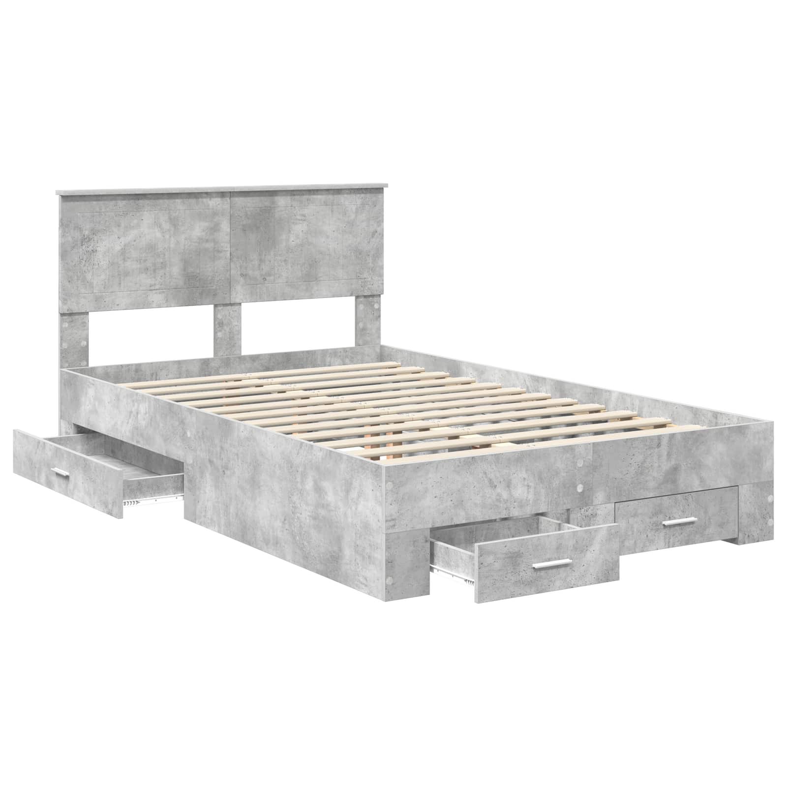 Struttura del letto con cassetto Grigio Cemento 120 x 190 cm | homemem39