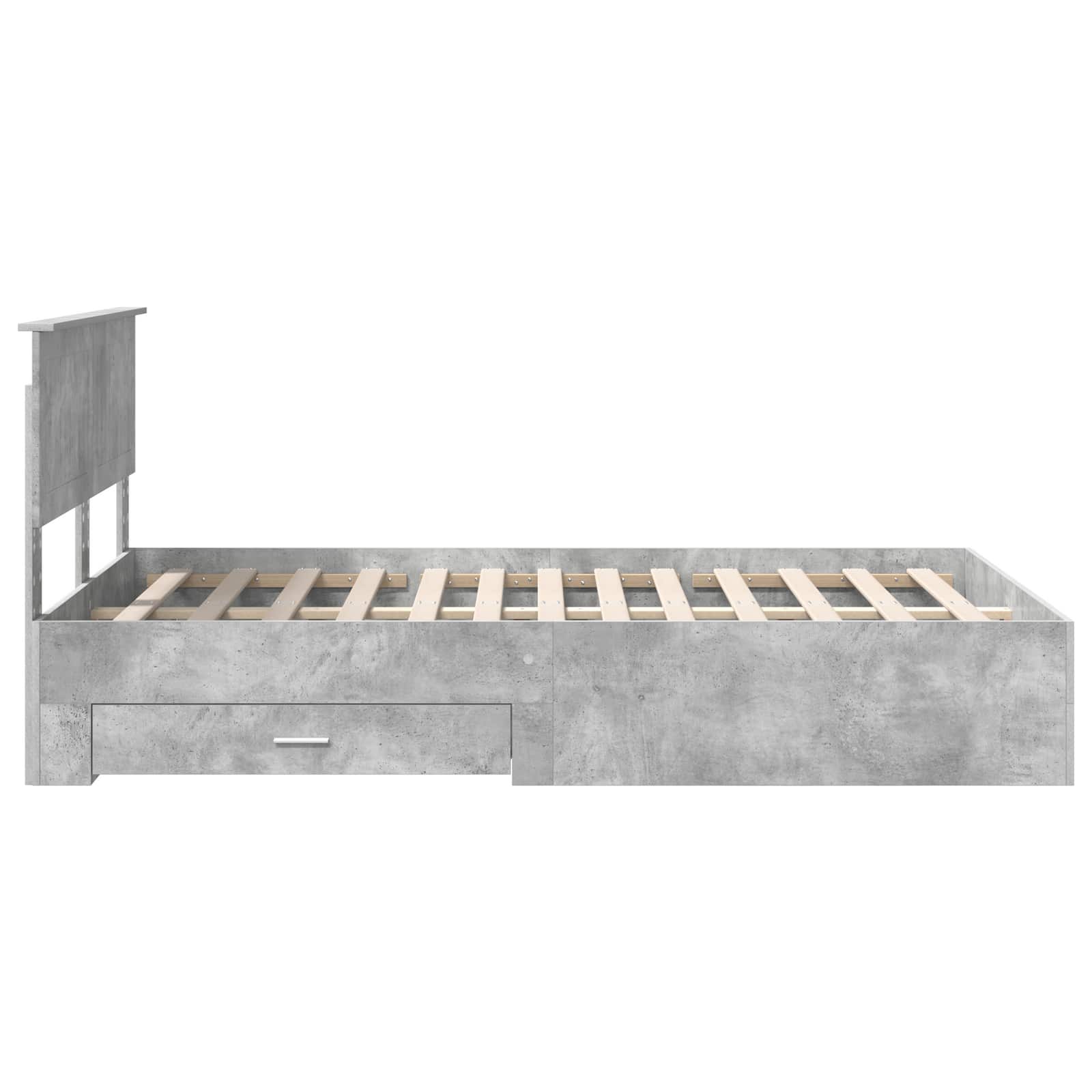 Struttura del letto con cassetto Grigio Cemento 120 x 190 cm | homemem39