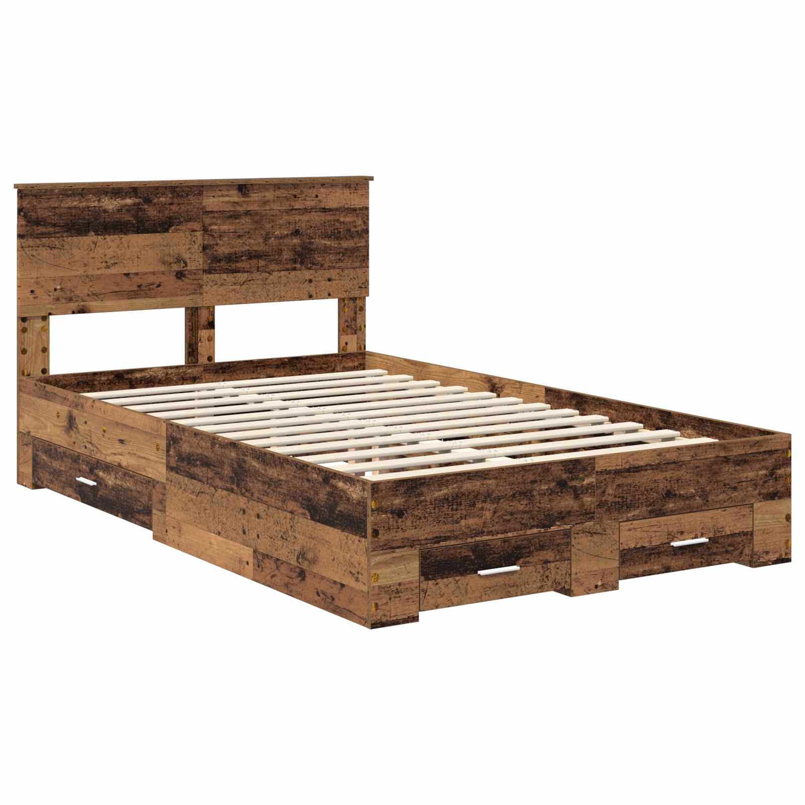 Struttura del letto con cassetto Legno antico 120 x 190 cm | homemem39