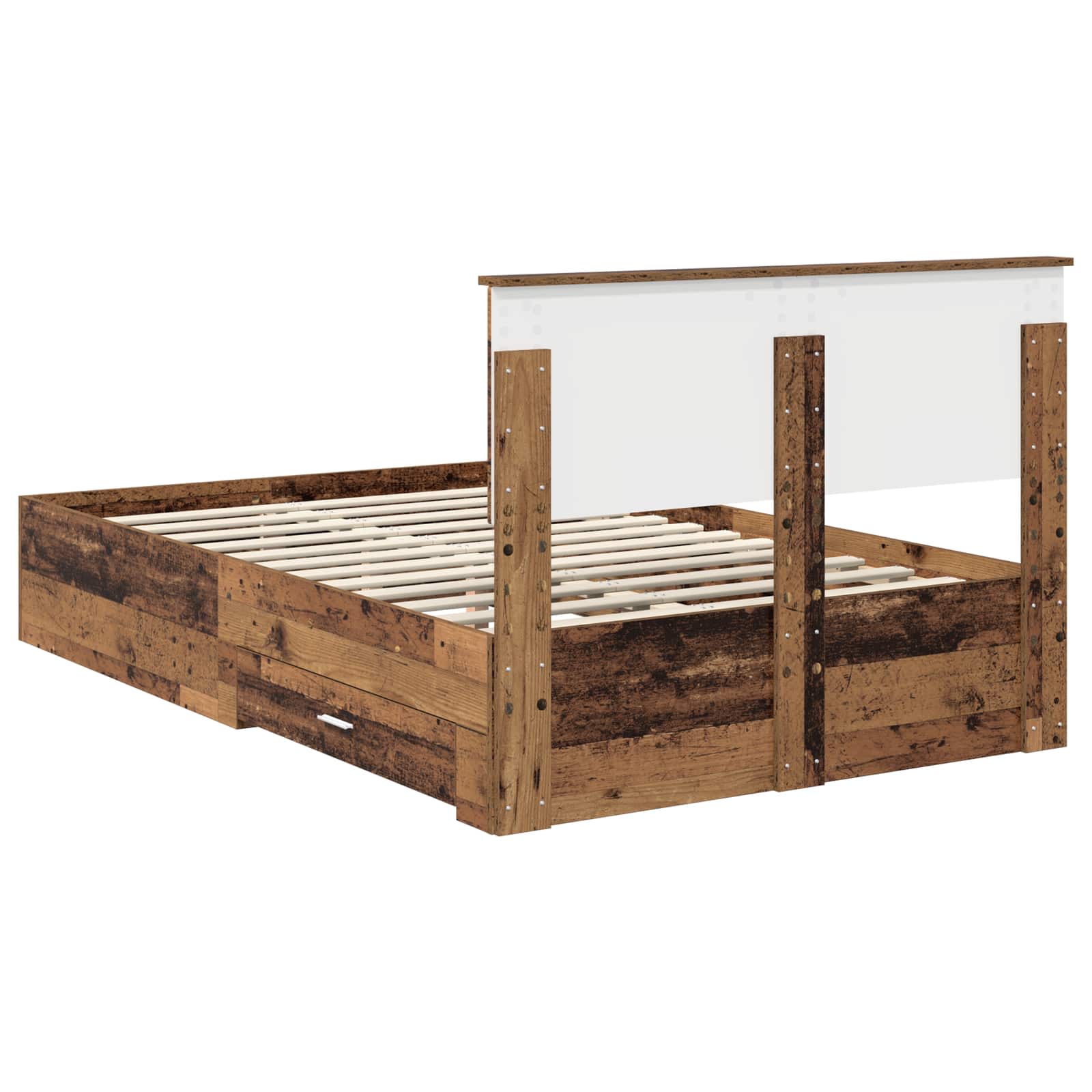 Struttura del letto con cassetto Legno antico 120 x 190 cm | homemem39