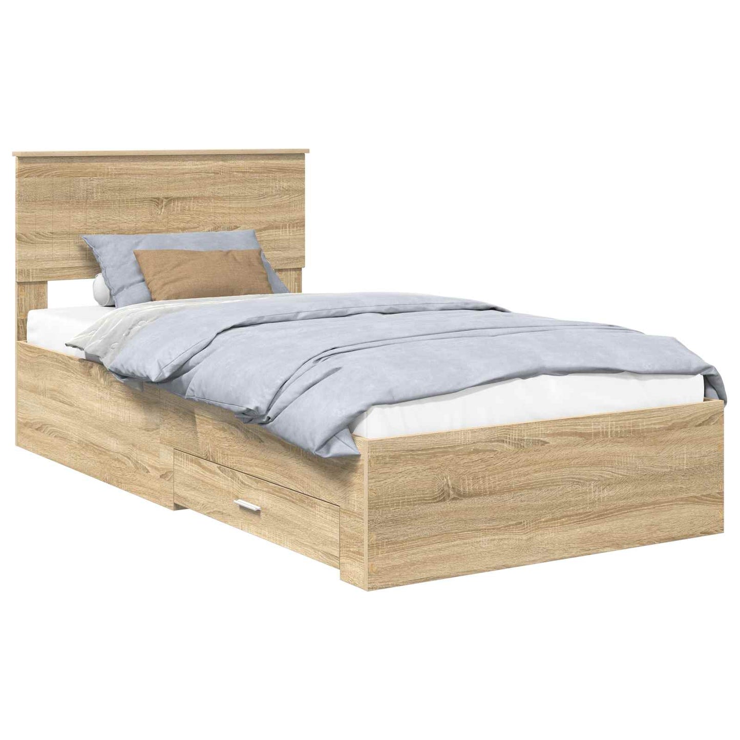Struttura del letto con cassetto Rovere Sonoma 100 x 200 cm