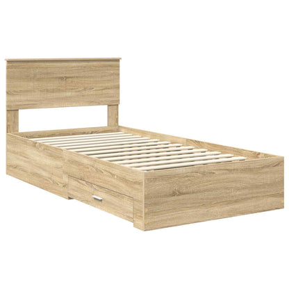 Struttura del letto con cassetto Rovere Sonoma 100 x 200 cm | homemem39