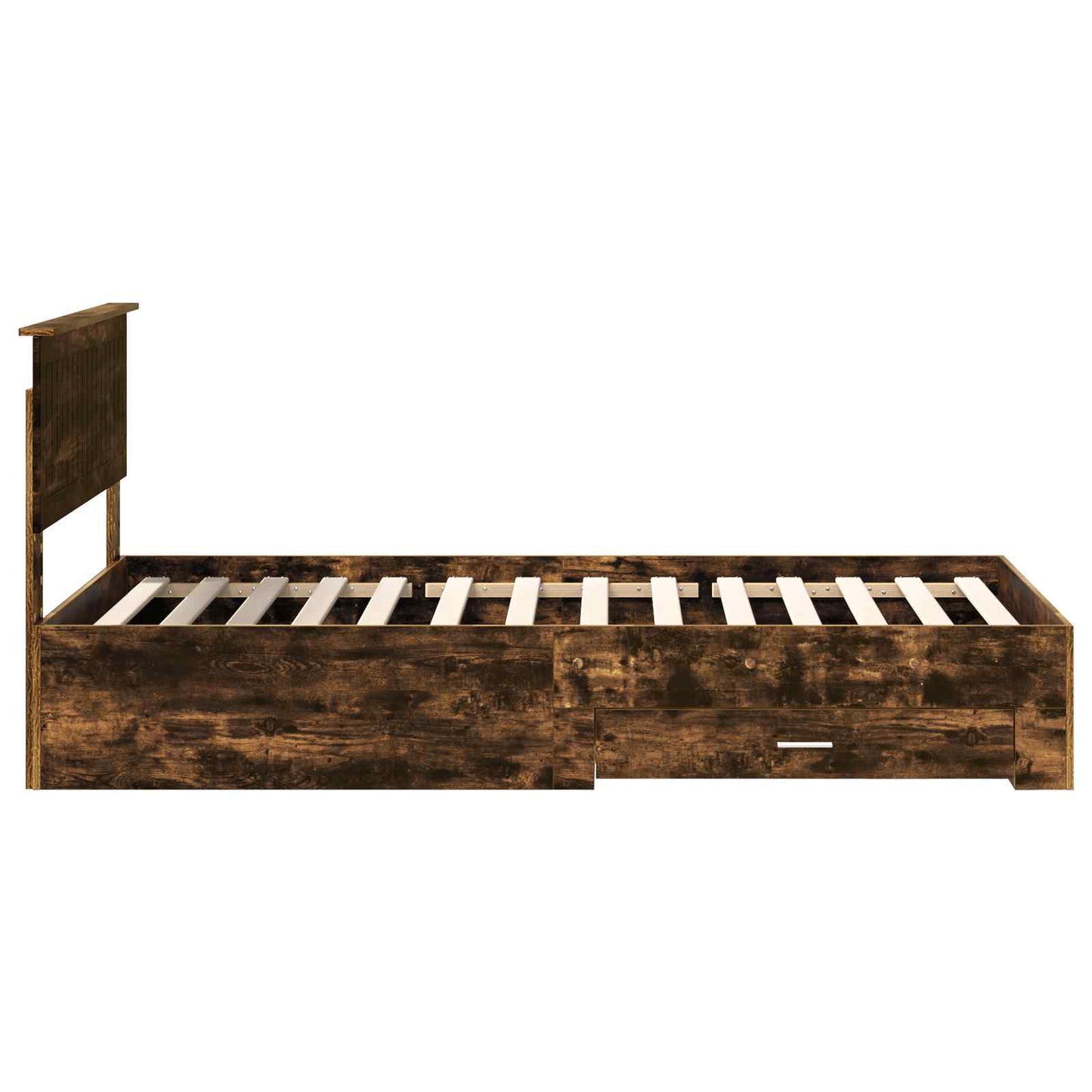 Struttura del letto con cassetto Rovere Fumo 100 x 200 cm | homemem39