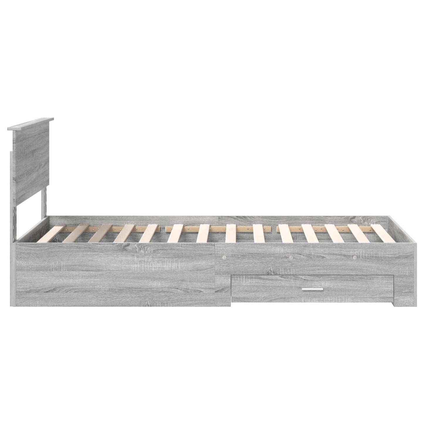 Struttura del letto con cassetto Sonoma grigio 100 x 200 cm | homemem39
